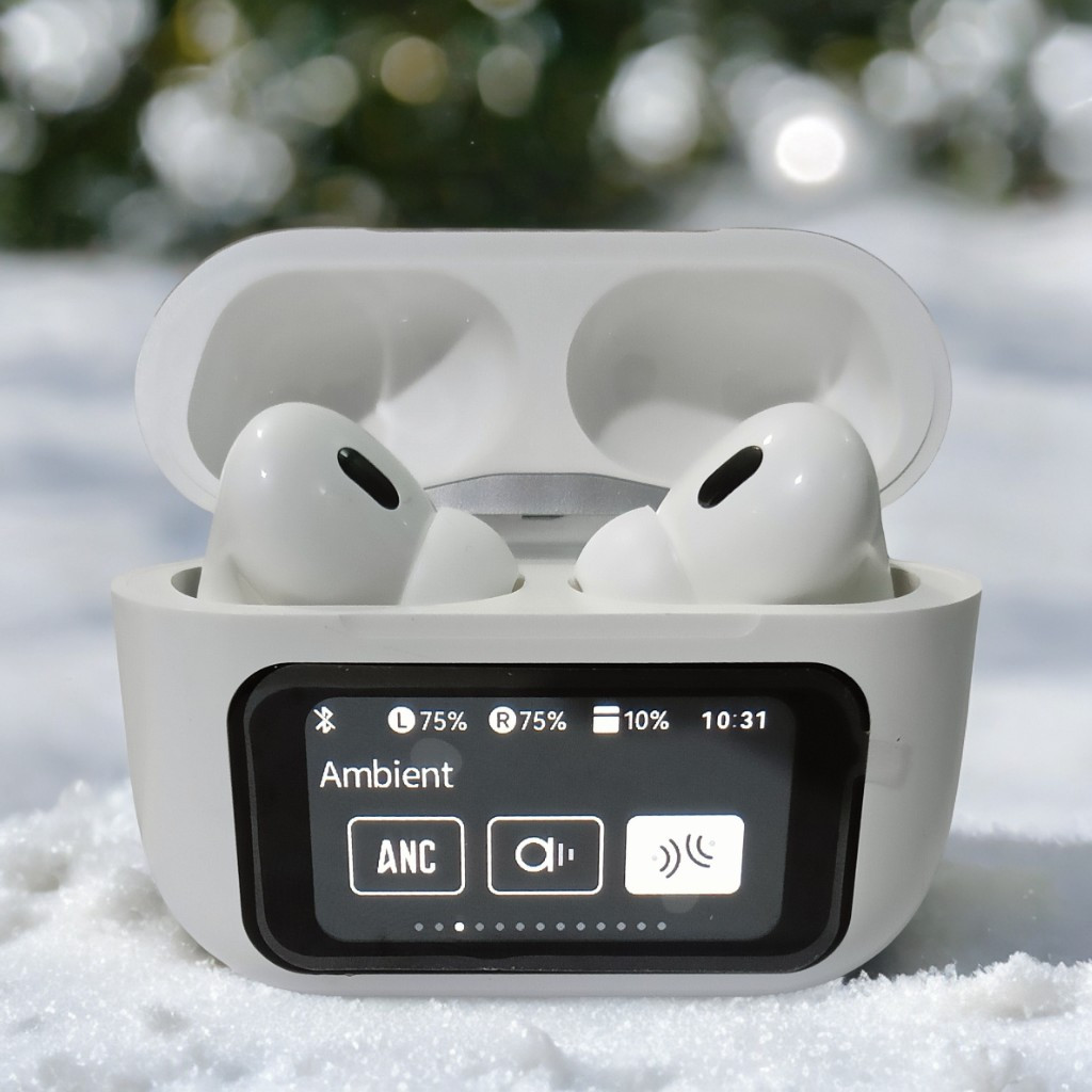 A9 pro Airpods Touch Screen Display with ANC ENC - White