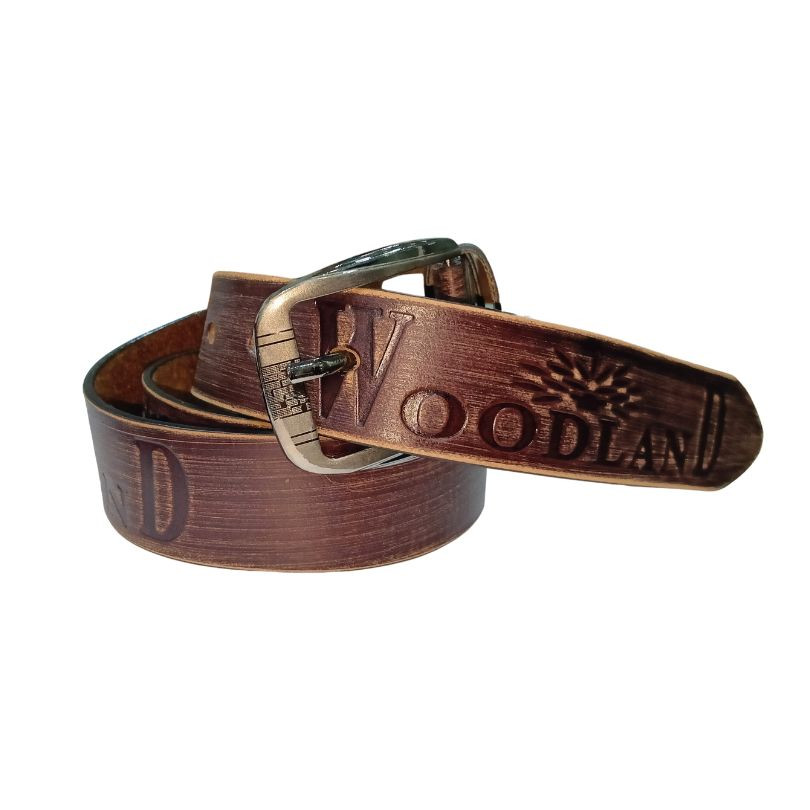 Woodland Woody Brown Belt For Men Black