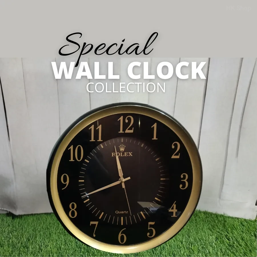 Rolex Quartz Wall Clock - Elegant and Stylish Timepiece for Home & Office Decor | রোলেক্স ওয়াল ক্লক