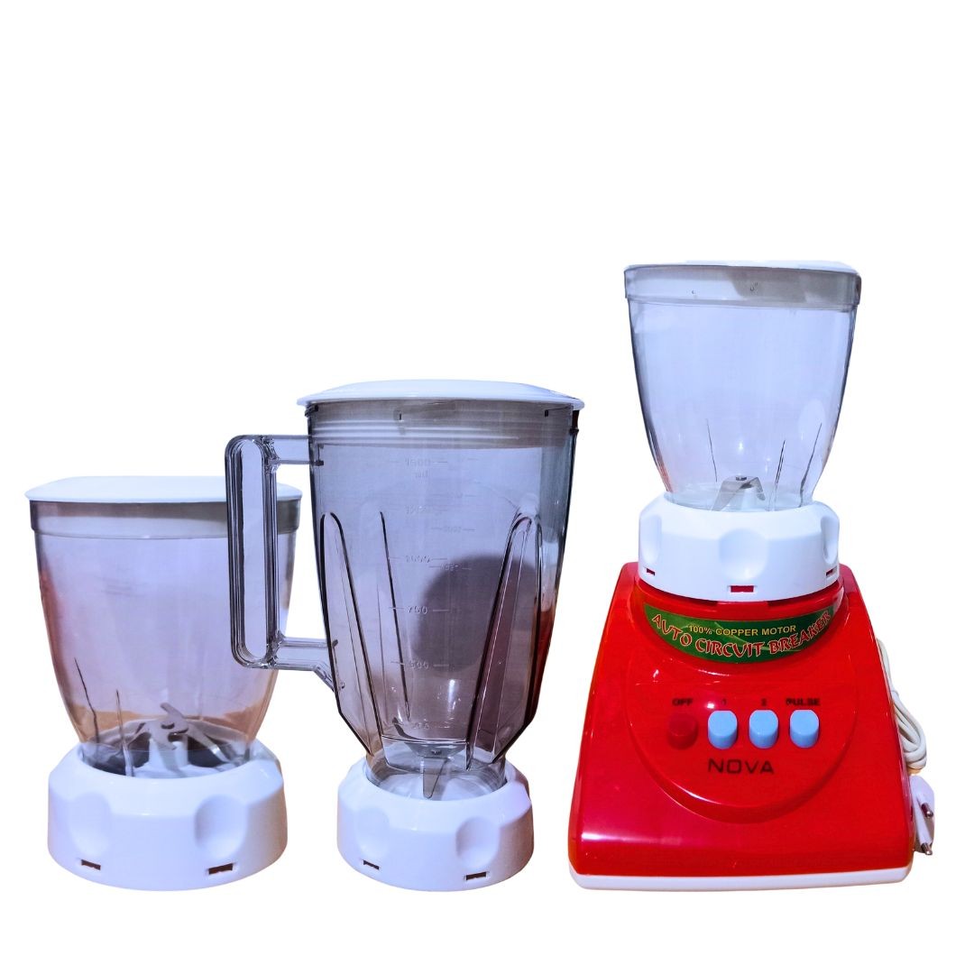 Nova Master 3 In 1 Mixer Blender - 350W - Red