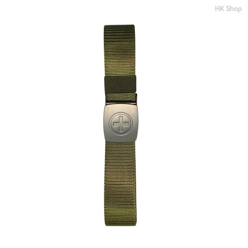 Nylon Belts With Plus Designed Buckle Head Olive Green