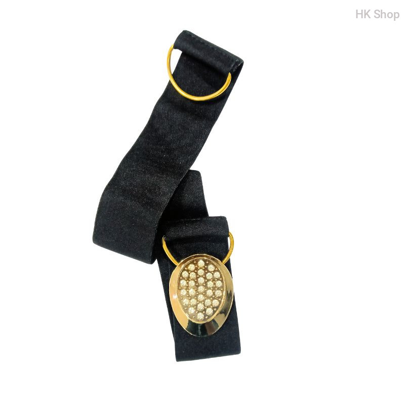 Ladies Belt With Oval Shaped Golden Buckle