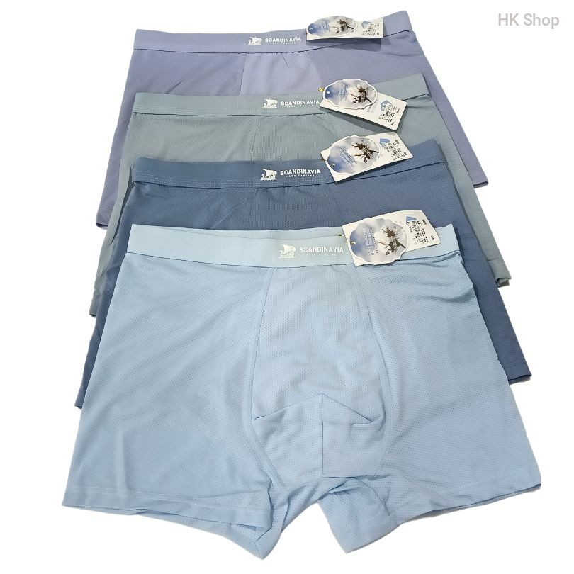Scandinavia Plus-Size Men's Boxer Underwear (3XL, 4XL, 5XL) - Soft, Lubricous, and Stylish