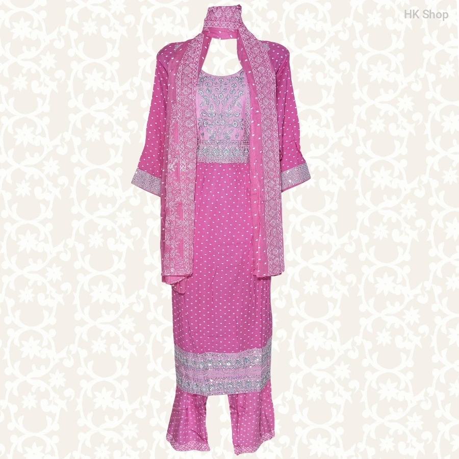 Readymade Free Size Cotton(সুতি কাপড়) 3-Piece Suit for Women