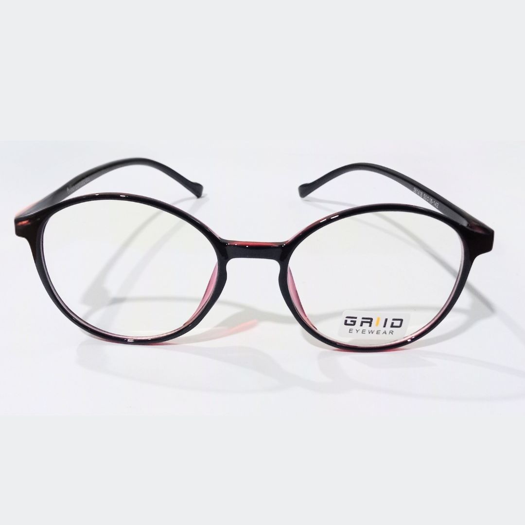 Grid Oval Shaped Glasses