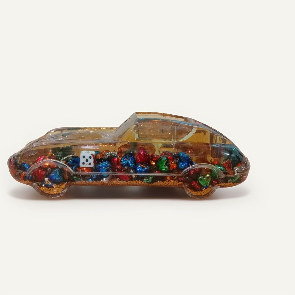 Jaguar Model Cute Transparent Car with Pen Holder