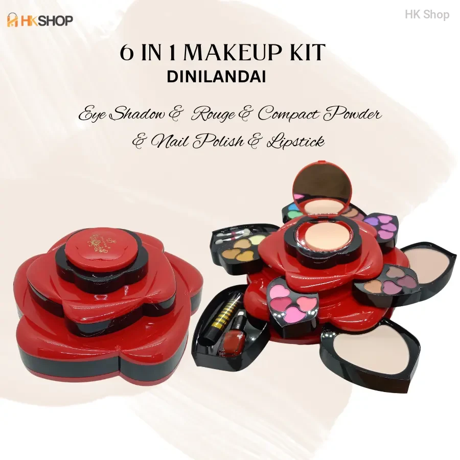 DINILANDAI 6 in 1 Makeup Kit – All-in-One Beauty Essentials | Stylish & Compact Design