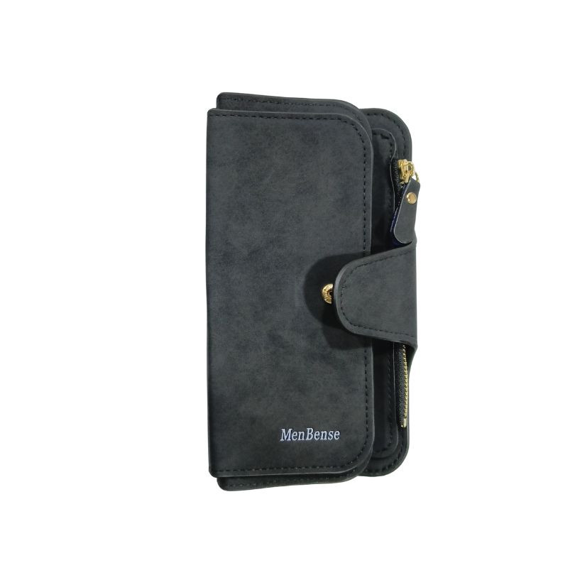 Menbense PU Leather Double Zipper Long Wallet For Women