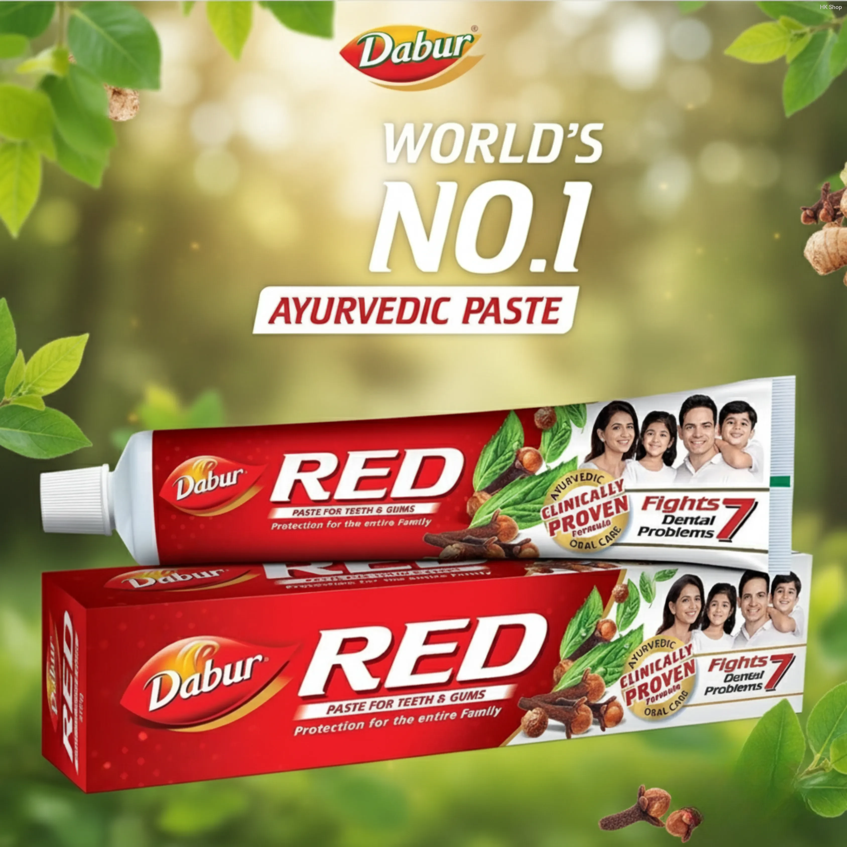 Dabur Red Ayurvedic Toothpaste 200g – Herbal Toothpaste for Cavity Protection, Strong Teeth & Healthy Gums