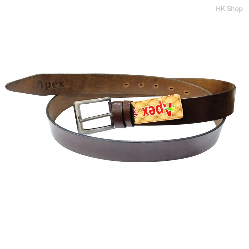 APEX Leather Belt For Men Brown