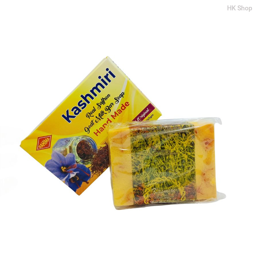 Kashmiri Real Saffron Goat Milk Bar Soap – Handmade & Natural Skin Care