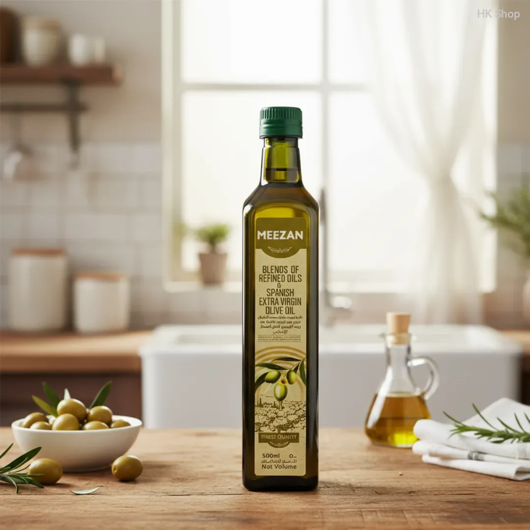 Meezan Spanish Extra Virgin Olive Oil Blend – Healthy Refined Cooking Oil, 500ml