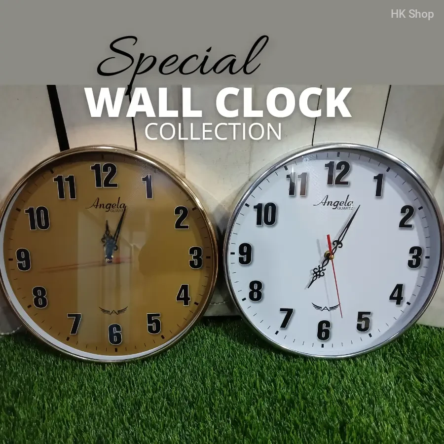 Angela Quartz Wall Clock – Elegant and Modern Large Wall Clock for Home & Office Decor | অ্যাঞ্জেলা ওয়াল ক্লক