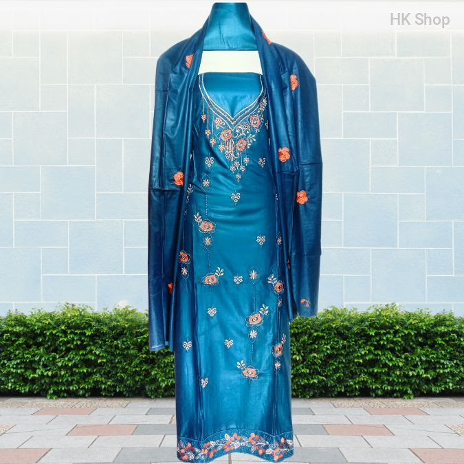 shuti-সুতি  Embroidered Three-Piece Suit for Women