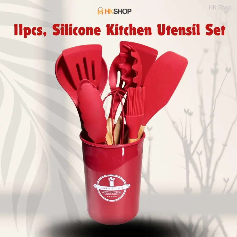 Best 11-Piece Silicone Kitchen Utensil Set for Cooking – Non-Stick Heat Resistant BPA-Free রান্নার জন্য পারফেক্ট সিলিকন টুলস ২০২৫