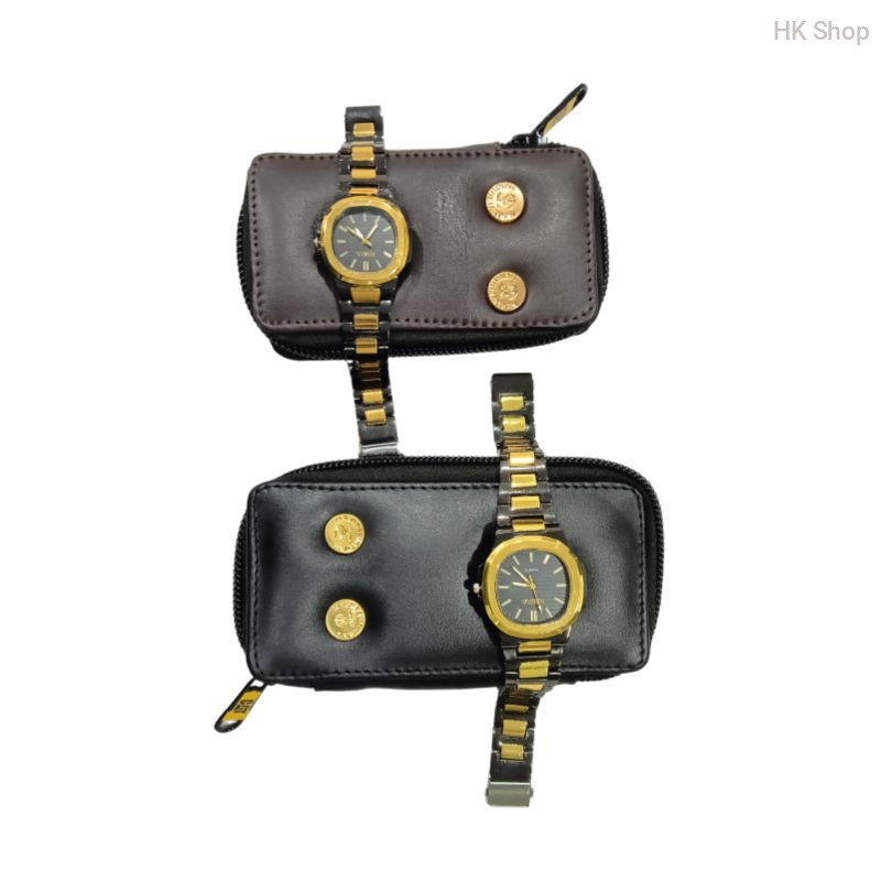 Rosra Watch and Cat Key Ring Combo For Couple